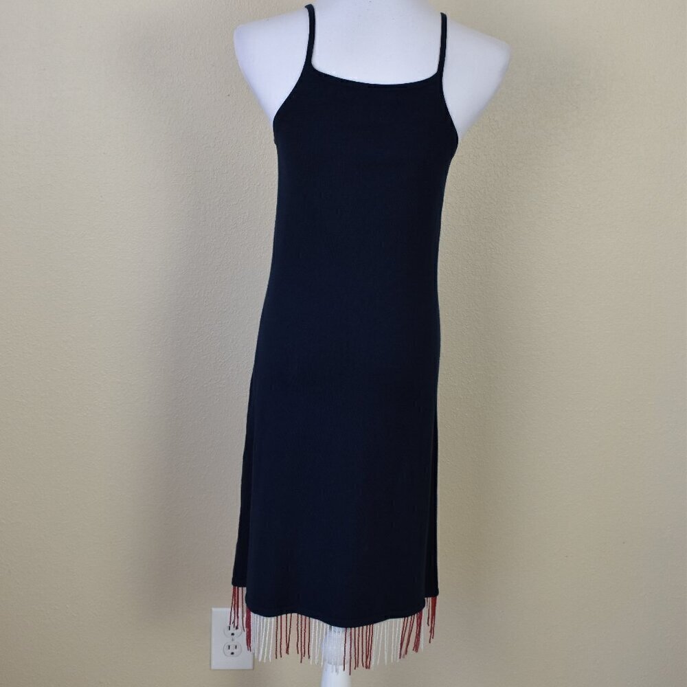 Tommy Hilfiger Vintage Knit Beaded Fringe Spaghetti Strap Dress - S - Picture 6 of 9